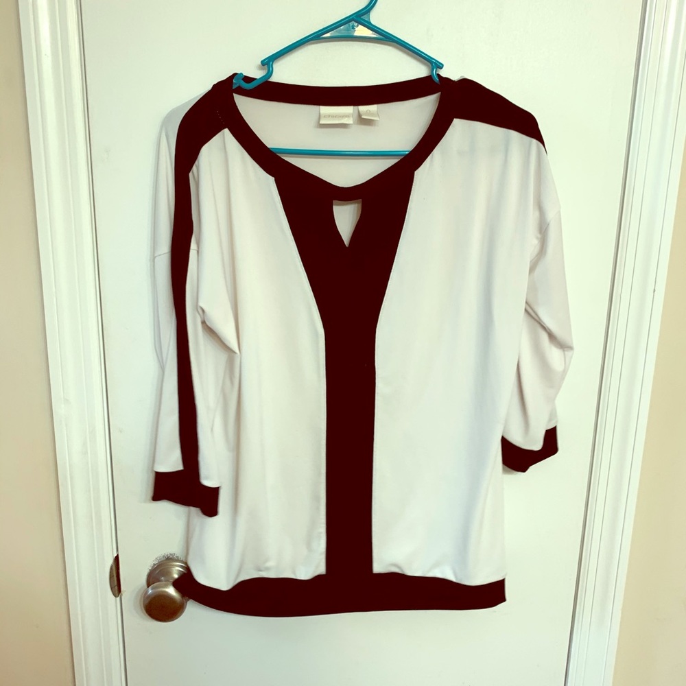 White and black top